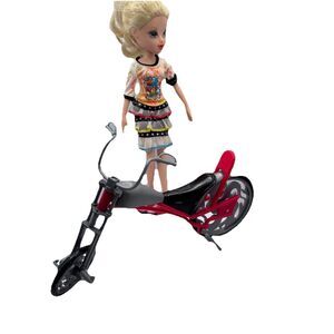 Moxie Girlz MGA 2009 Doll with Original Motorcycle Chopper Bike - Rocker Outfit